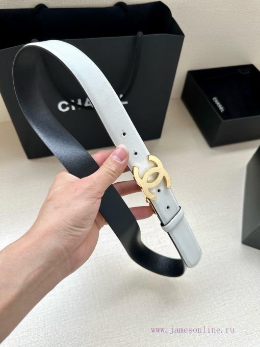 Width 3.0cm CHANEL Rotating Double C Calfskin and Silver Gun Gold Metal Belt Multi Color Wom 0xi7y0hx - Image 7