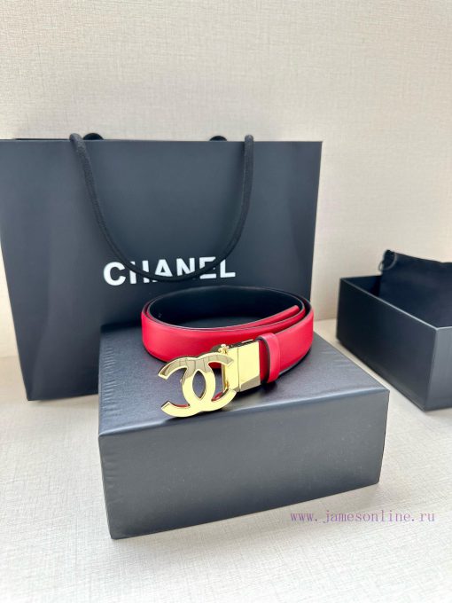 Width 3.0cm CHANEL Rotating Double C Calfskin and Silver Gun Gold Metal Belt Multi Color Wom chli8mnv - Image 10