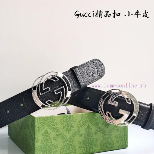 New Gucci letter printed embossed pure steel size 3.8CM yoz3feit