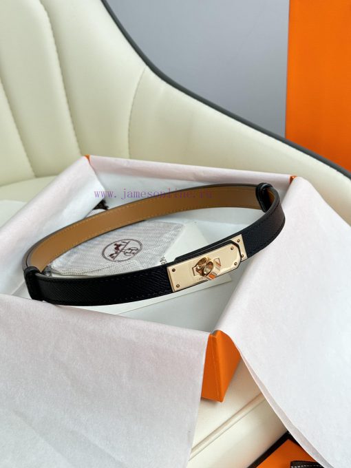 Hermes Women's BeltFull set of 1.8mm women's Kelly original imported leather K gold/platinum rpt4nr10