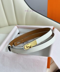 Hermes Women's BeltFull set of 1.8mm women's Kelly original imported leather K gold/platinum wjzynhd1