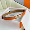 Hermes Women's BeltFull set of 1.8mm women's Kelly original imported leather K gold/platinum fv4scq4c