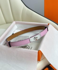 Hermes Women's BeltFull set of 1.8mm women's Kelly original imported leather K gold/platinum 2wylmwto