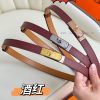 Hermes Women's BeltFull set of 1.8mm women's Kelly original imported leather K gold/platinum 72bbrlu8