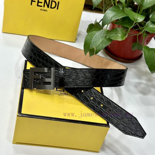 FENDL 40MM wide double-sided original calf leather with a single ruthenium palladium plated 5j4bn73g - Image 2