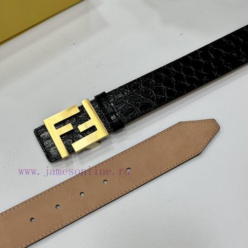 FENDL 40MM wide double-sided original calf leather with a single ruthenium palladium plated s5xsfgds - Image 4