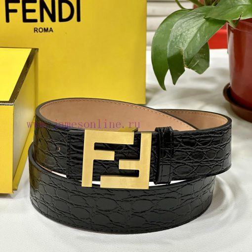 FENDL 40MM wide double-sided original calf leather with a single ruthenium palladium plated s5xsfgds - Image 6