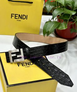 FENDL 40MM wide double-sided original calf leather with a single ruthenium palladium plated todmr6xy