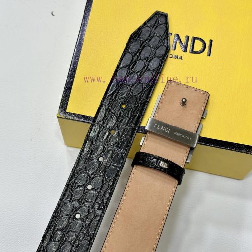 FENDL 40MM wide double-sided original calf leather with a single ruthenium palladium plated qnwh962w - Image 9
