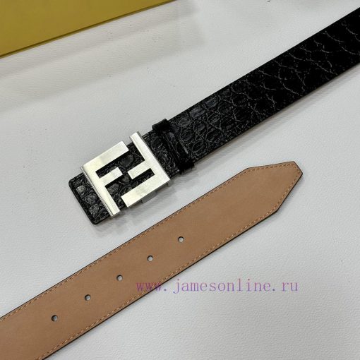 FENDL 40MM wide double-sided original calf leather with a single ruthenium palladium plated todmr6xy - Image 4