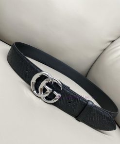 Gucci 4.0-wide Marmont series printed embossed leather belt Guccio Gucci letter interweaving wjrtu0q8