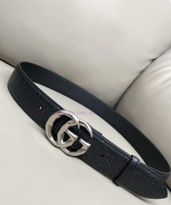 Gucci 4.0-wide Marmont series printed embossed leather belt Guccio Gucci letter interweaving 8bszvgbl