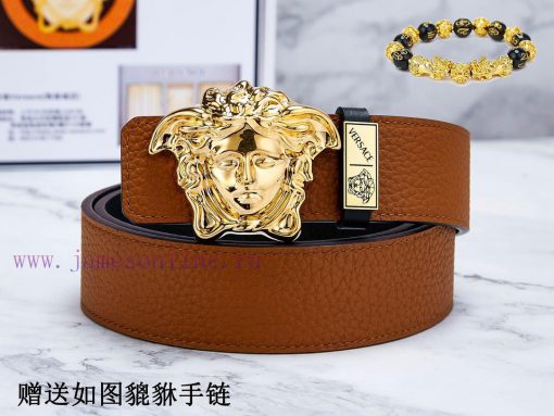 Belt Versace Ver…️Belt made of 100% head layer cowhide, double-sided lychee pattern, ensurin g6aopilw