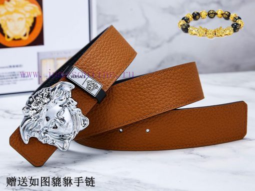 Belt Versace Ver…️Belt made of 100% head layer cowhide, double-sided lychee pattern, ensurin 1q8rj23q - Image 5