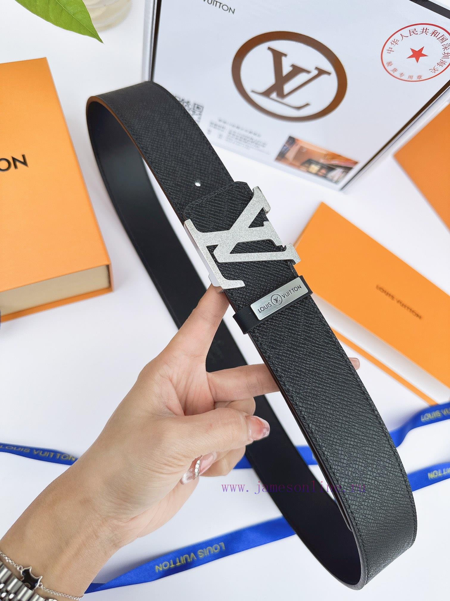 Belt LV Louis ️The waist belt is made of 100% cowhide, ensuring that the genuine leather is qfxirsaf - Image 7