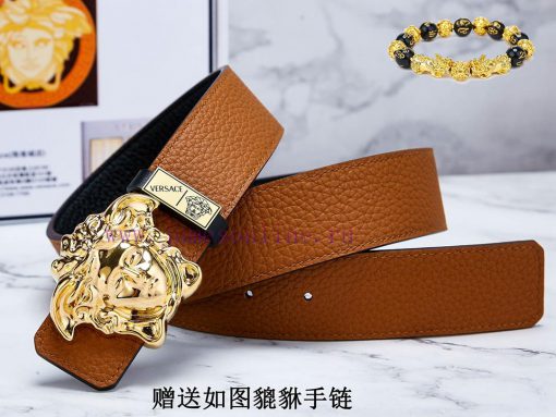 Belt Versace Ver…️Belt made of 100% head layer cowhide, double-sided lychee pattern, ensurin g6aopilw - Image 3