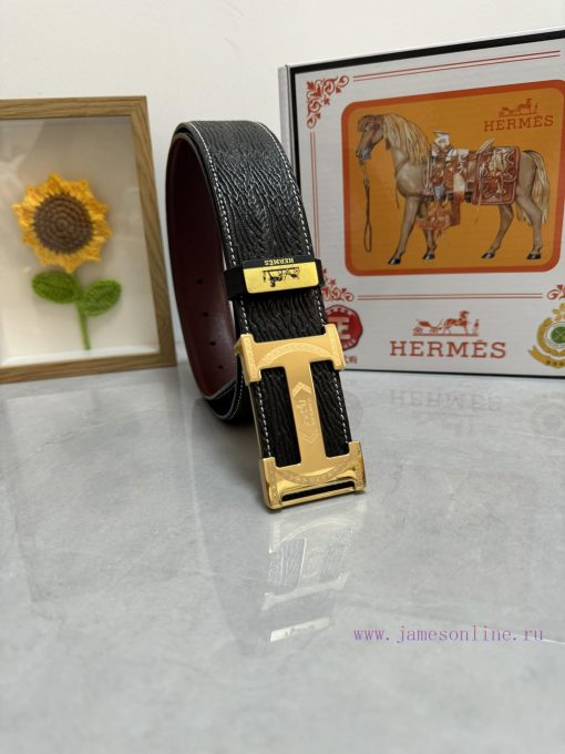 Hermes Hermès  Material: Leather Belt with 100% Head Layer. The leather belt is guaranteed t rkz73gm7 - Image 4