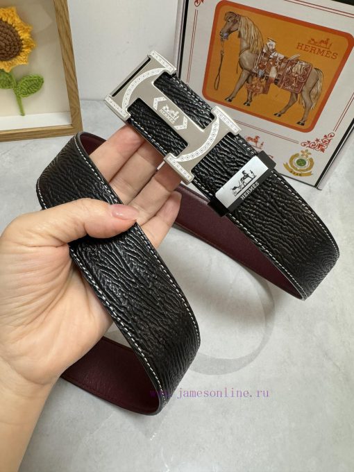Hermes Hermès  Material: Leather Belt with 100% Head Layer. The leather belt is guaranteed t 31fhsenm - Image 5