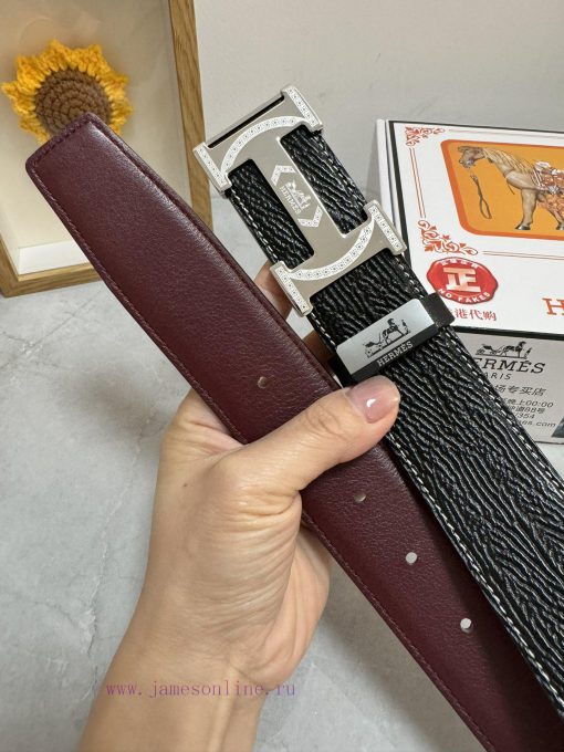Hermes Hermès  Material: Leather Belt with 100% Head Layer. The leather belt is guaranteed t 31fhsenm - Image 9