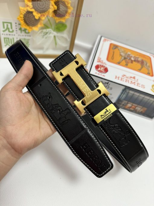 Hermes Hermès  Material: Leather Belt with 100% Head Layer. The leather belt is guaranteed t 74q8j67f - Image 3