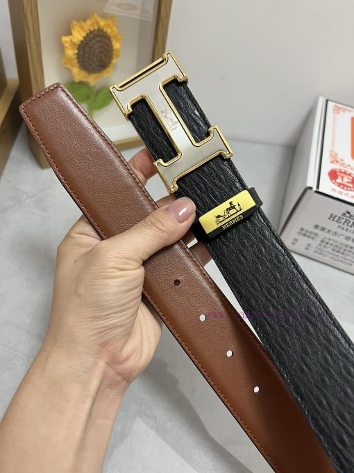 Hermes Hermès  Material: Leather Belt with 100% Head Layer. The leather belt is guaranteed t 0u6092b0 - Image 9
