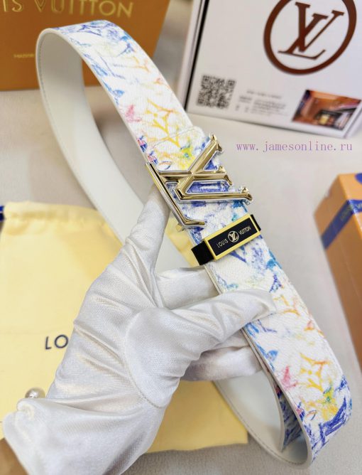 Belt LV Louis ReproductionThe waistband is made of 100% cowhide, ensuring a double-layer dia 22ee19cw - Image 6