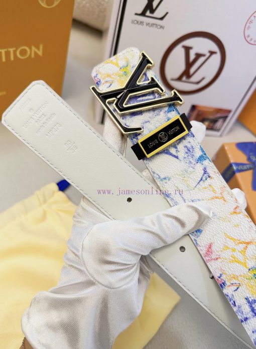 Belt LV Louis ReproductionThe waistband is made of 100% cowhide, ensuring a double-layer dia 22ee19cw - Image 9