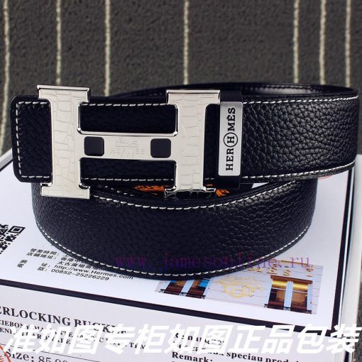 Hermes Her..mes️Identify and receive a punch as a giftMaterial: 100% head layer cowhide belt 7y7s3m49 - Image 4
