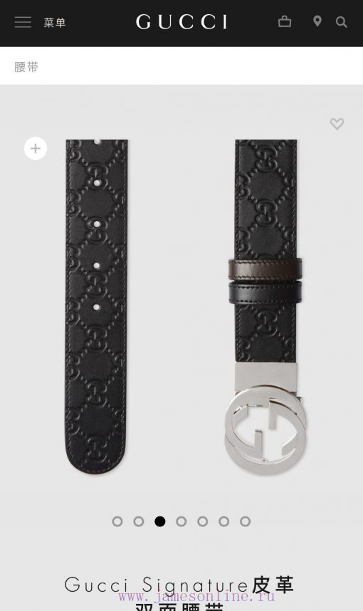 Return to original * ^ * ^ single quality with complete set of Guqi men's double-sided waist 4elc1lox - Image 2