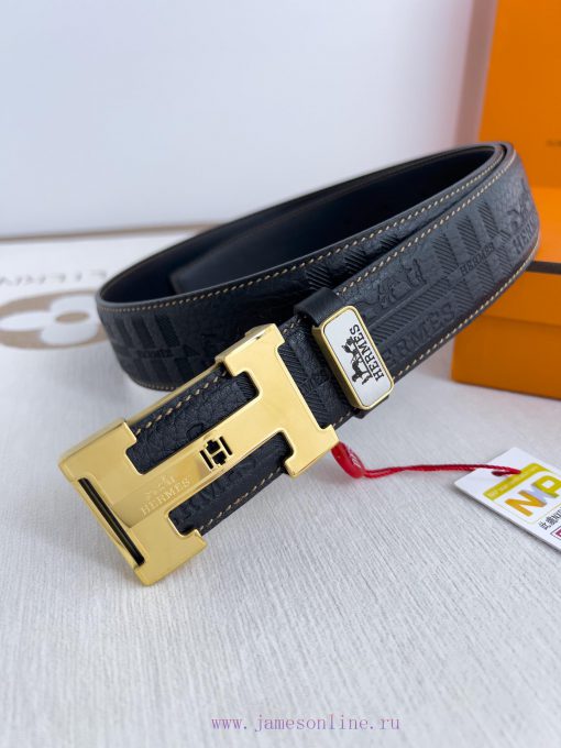 Hermes Hermes waist beltHanging buckle, classic pure steel material buckle head, double-side z0a44eju - Image 2