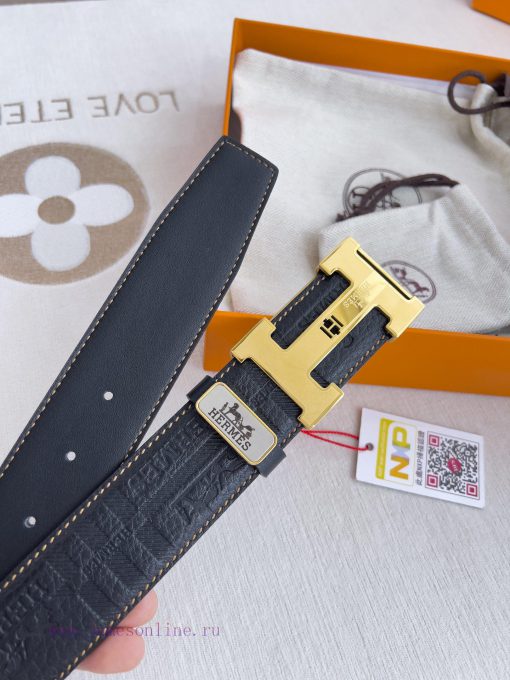 Hermes Hermes waist beltHanging buckle, classic pure steel material buckle head, double-side z0a44eju - Image 7