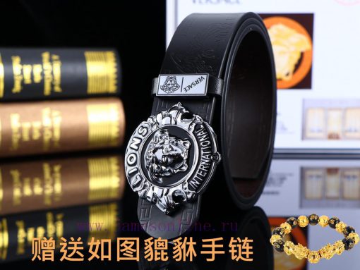 Belt Versace Ver…️Belt made of 100% head layer cowhide, double-sided lychee pattern, ensurin wsej5wbs - Image 3
