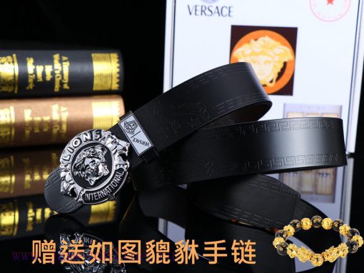 Belt Versace Ver…️Belt made of 100% head layer cowhide, double-sided lychee pattern, ensurin wsej5wbs - Image 4