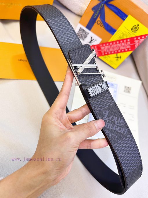 Belt LV Louis ReproductionBelt made of 100% head layer cowhide, ensuring a three-dimensional jz2ex0ch - Image 5