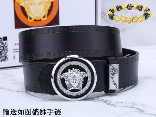 Belt Versace Ver…The waist belt is made of 100% cowhide, ensuring that the genuine leather i e2gnephk