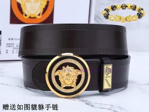 Belt Versace Ver…The waist belt is made of 100% cowhide, ensuring that the genuine leather i 8wr3rfki - Image 2