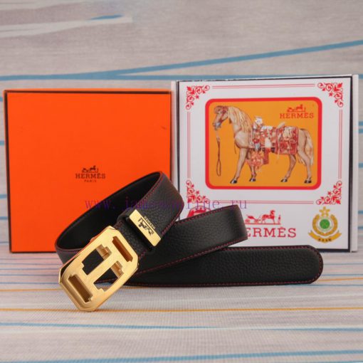 Belt and belt, automatic leather belt from Herm è sMen's belt material: 100% head layer cowh mkp63s6q - Image 2