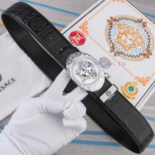 Belt belt Versace cowhide beltMen's belt material: 100% head layer cowhide belt, guaranteed o9xmlxqu - Image 6