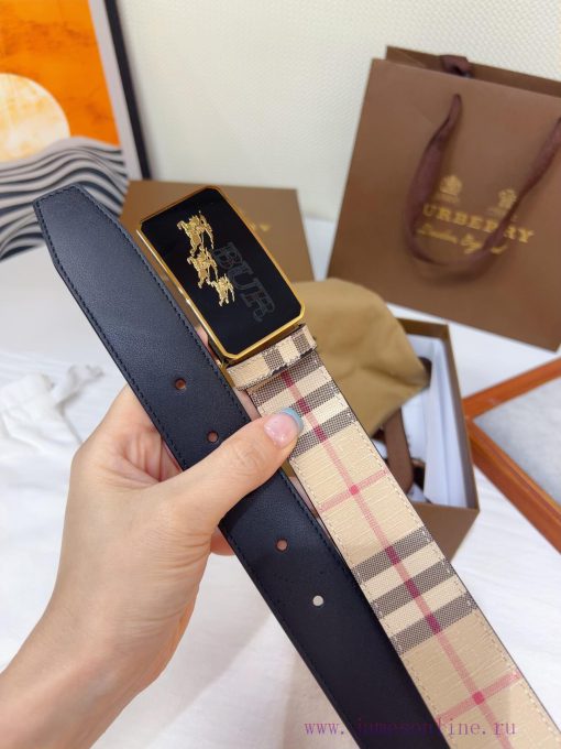 The new Burberry belt is synchronized with the new Italian made belt, made of selected smoot vwcqxd1r - Image 2