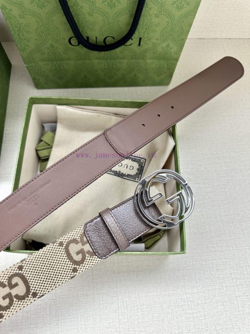 This wide waistband with a width of 4.0 cm is adorned with classic double G details, reminis ima3renh - Image 8