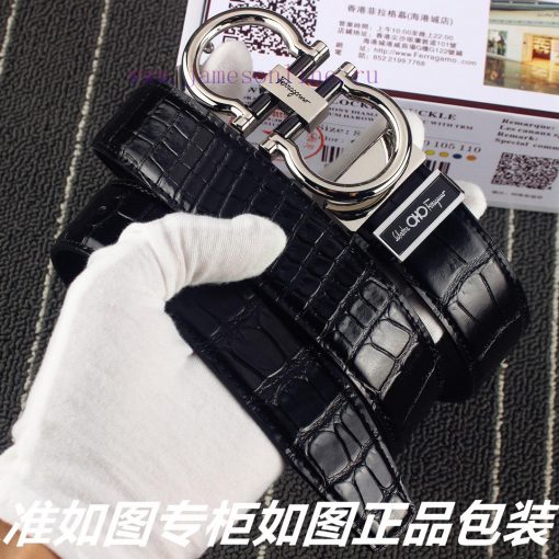 Ferragami crocodile patternComes with a punch as a giftThe material is made of 100% top laye ho6208qu - Image 3