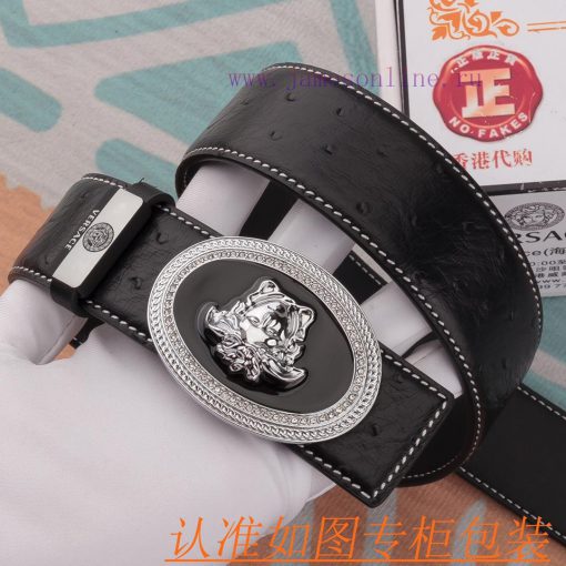 Versace Belt ️ BeltMaterial: 100% top layer cowhide belt, ensuring genuine leather belt, fin p43w50gh - Image 4