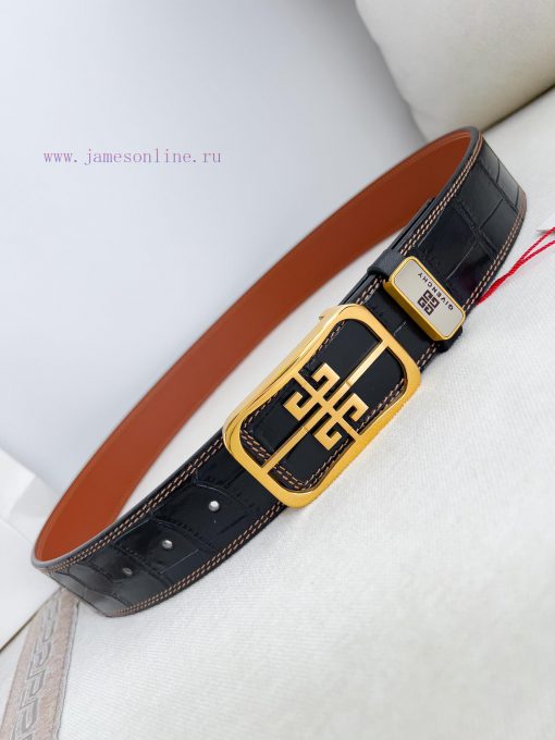 Givenchy GIVENCHY Belt ️ BeltBuckle, smooth buckle made of pure steel material, leather belt g5kpojqd - Image 4