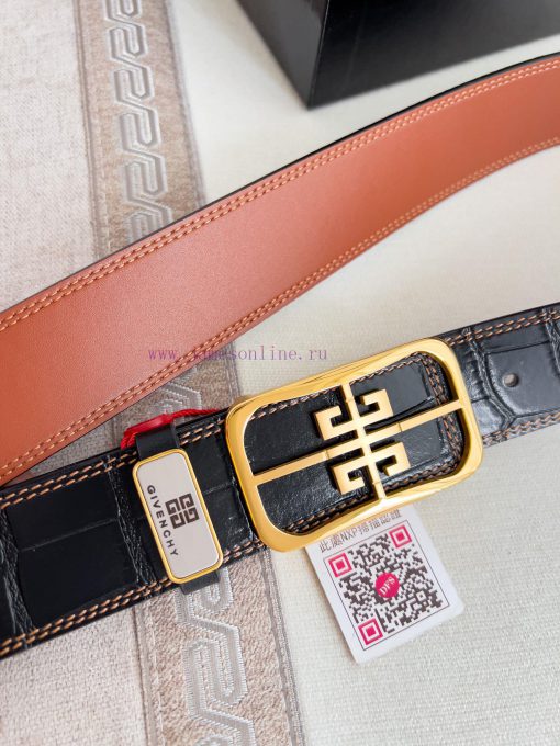 Givenchy GIVENCHY Belt ️ BeltBuckle, smooth buckle made of pure steel material, leather belt g5kpojqd - Image 5