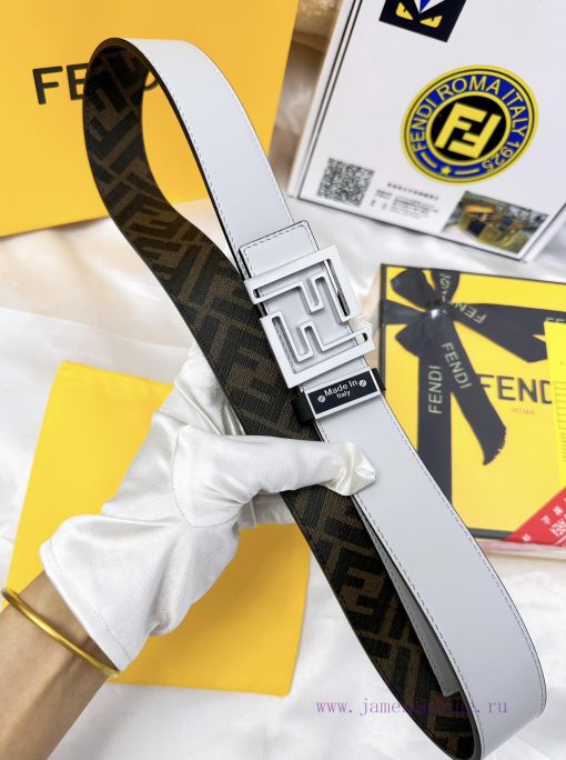Belt FENDI Fendi ReproductionThe waistband is made of 100% cowhide, ensuring a double-layer g7nw8eyn - Image 6