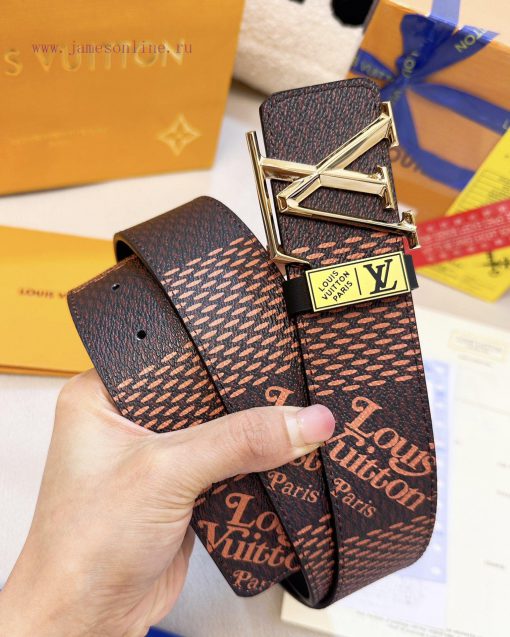 Belt LV Louis ReproductionBelt made of 100% head layer cowhide, ensuring a three-dimensional qm0cus2x - Image 2