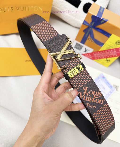Belt LV Louis ReproductionBelt made of 100% head layer cowhide, ensuring a three-dimensional qm0cus2x - Image 5