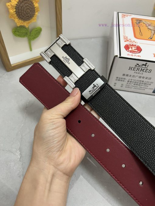 Hermes Hermès  Material: Leather Belt with 100% Head Layer. The leather belt is guaranteed t nobugptz - Image 10