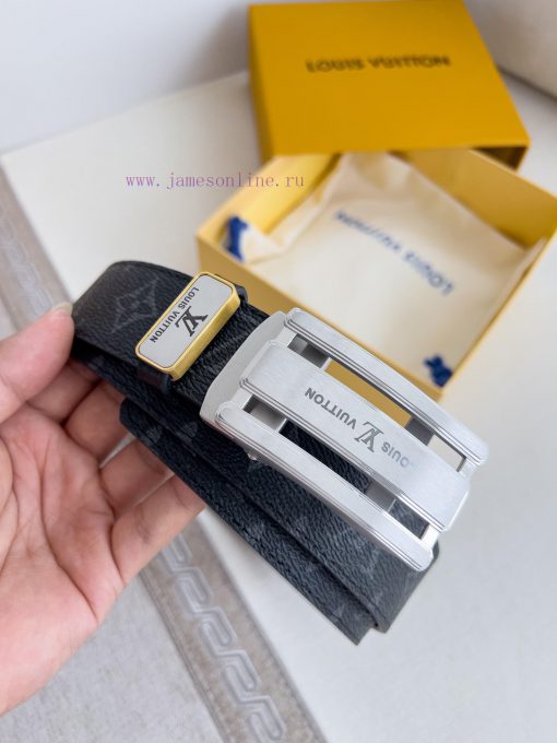 LV... Louis Vuitton Belt ️ Automatic BeltAutomatic buckle, made of pure steel material, with nrufbbj6 - Image 4