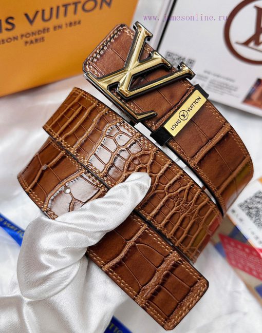 Belt LV Louis ReproductionThe waistband is made of 100% cowhide, ensuring a double layered t u6cp7umv - Image 3